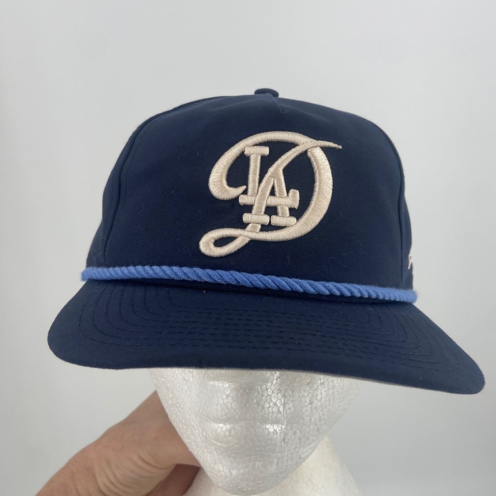 New Era LA Dodgers Baseball Cap Navy Blue Rope Detail One Size Fits Most
